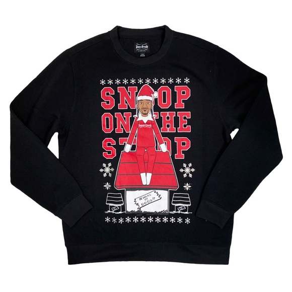 Dogg Supply by Snoop Dogg Holiday Crew Neck Fleece Sweatshirt Size Large - Picture 3 of 8